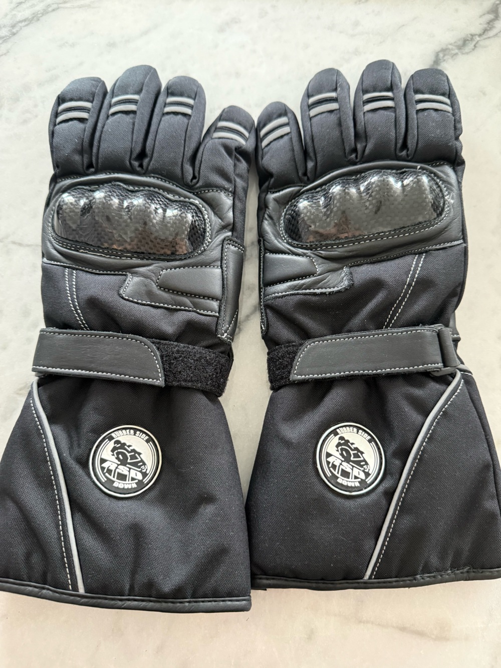 Rubber Side Down Aqua riding gloves